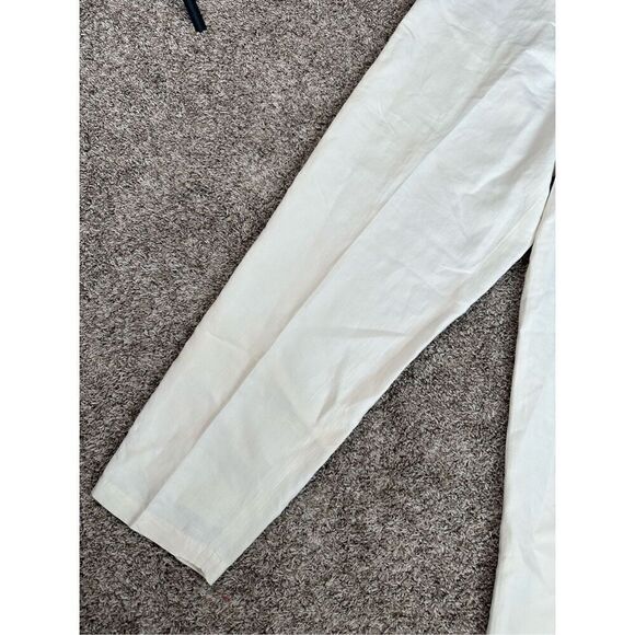Lafayette New York 148 Linen Trouser Pant Pleated Taper Leg Women’s 16 Cream - Picture 15 of 15
